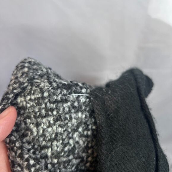 London Fog Tweed Wool Blend Peacoat w/ Scarf Single Breasted Size Large Classic - Picture 7 of 11